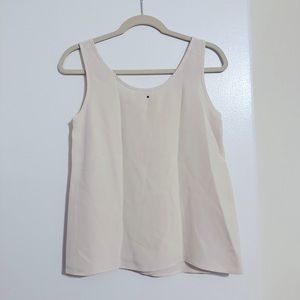Cuyana white silk tank, good condition